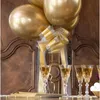 Image de Ballon métal en latex de 30 cm en doré or (x6) REF/7295