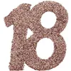 Image de Confettis de table - SANTEX - Anniversaire 18 ans - Rose gold pailleté - Lot de 6 - 5 x 5 cm