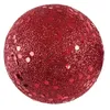 Image de Mini-boules décoratives - Sachet 50 pièces - Rouge pailleté - Ø 1 cm - Polystyrène
