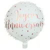 Image de Ballon en aluminium - SANTEX - Joyeux Anniversaire - Ø45 cm - Rose gold - Gonflable hélium/air