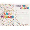 Image de 6 CARTONS INVITATION ANNIVERSAIRE POIS COLORÉ