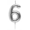 Image de Bougie ARGENT chiffre 6