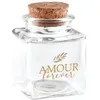 Image de POT VERRE CARRÉ AMOUR OR BOUCHON LIÈGE 4X4X6CM