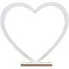 Image de DÉCORATION COEUR MARIAGE BOIS 39X4X37CM BLANC