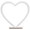 Image de Décor de table Coeur blanc en bois 25 cm