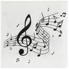 Image de Sachet de 20 Serviettes Musique CLÉ DE SOL Blanches 33x33cm
