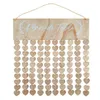 Image de SANTEX 8842-26 Plan de table Mariage Naturel en bois et corde 45x48cm