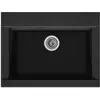 Image de Evier Cuisine A Encastrer 1 Bac Sans Égouttoir Hexo - Résine - 66 X 50 Cm - Noir