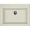 Image de Evier Cuisine A Encastrer 1 Bac Sans Égouttoir Hexo - Résine - 66 X 50 Cm - Blanc