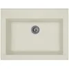 Image de STRADOUR Evier cuisine à encastrer 1 bac sans égouttoir Hexo - Résine - 66 x 50 cm - Blanc