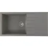 Image de STRADOUR Evier à encastrer CUBE en SMC GRIS BETON - 16 1 bac dim. 100 * 50 cm vidage manuel