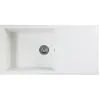 Image de STRADOUR Evier à encastrer CUBE en SMC BLANC UNI - 17 1 bac dim. 100 * 50 cm vidage manuel
