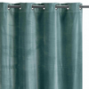 Image de Rideau Uni Elise En Velours Coton 100% - Vert De Gris - 140 X 280 Cm