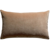Image de Coussin Décoratif Elise En Coton Velours Et Chambray - Beige (camel) - 30 X 50 Cm