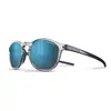 Image de Lunettes Julbo Shine L gris translucide avec verres miroir Spectron HD 3 Polarisé bleu