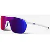 Image de Lunettes Julbo Frequency Groupama-FDJ blanc bleu avec verre miroir Spectron HD 3 bleu