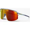 Image de Lunettes Julbo Density bleu translucide avec lentille photochromique REACTIV 1-3 Light Amplifier orange