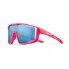 Image de Lunettes Julbo Fury S rose mat avec verre miroir Spectron 3 bleu enfant