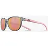 Image de Lunettes Julbo Idol gris translucide avec verre miroir Spectron 3 rose enfant