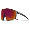 Image de Lunettes Julbo Edge noir mat avec verres à effet miroir Spectron 3 rouge