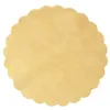 Image de 6 ronds de tulle aspect métallisé or 24 cm pour table de fête