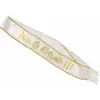 Image de Echarpe satin blanc/or Vive la Retraite !!!