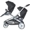 Image de Poussette Double Evolutwin - Des La Naissance - Jusqu'a 15kg - Dossier Réglable - Noir