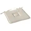 Image de Galette De Chaise Uni Effet Bachette - 40 X 40 Cm