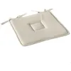 Image de Galette plate unie avec passepoil et nouettes Ecru 40x40 cm