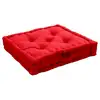 Image de Coussin De Sol Uni "panama" 50x50cm Rouge