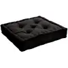 Image de Coussin De Sol Uni "panama" 50x50cm Noir