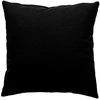 Image de Coussin Déco Uni Déhoussable "panama" 40x40cm Noir