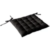 Image de Galette De Chaise Piquée Uni "panama" 38x38cm Noir