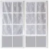 Image de Paire de Petits voilages Motif Floral Blanc 60x90 cm