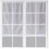 Image de Paire de Petits voilages Motif Floral Taupe 60x120 cm