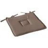 Image de Galette De Chaise Uni Effet Bachette - 40 X 40 Cm