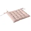 Image de Galette de chaise piquée 16 points en coton et nouettes Vieux rose 38x38 cm