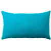 Image de Coussin Non Déhoussable en Coton Uni - Turquoise - 30 x 60 cm