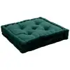 Image de Coussin De Sol Uni "panama" 50x50cm Vert Foncé