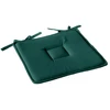Image de Galette De Chaise Uni "panama" 40x40cm Vert Foncé