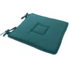 Image de Galette plate unie avec passepoil et nouettes Vert foncé 40x40 cm