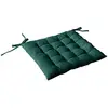 Image de Galette De Chaise Piquée Uni "panama" 38x38cm Vert Foncé