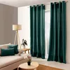 Image de Rideau à oeillets 135 X 240 cm LOLA 100% coton coloris VERT FONCE