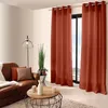 Image de Rideau oeillets CHABY 140 x 240 cm 100% polyester bachette coloris TERRE CUITE