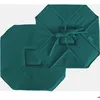 Image de Galette de chaise à rabats et nouettes Vert sapin 40x40 cm