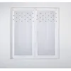 Image de Paire de vitrages droits sablés avec top à coeurs - Beige - 60 x 90 cm