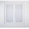 Image de Paire de vitrages droits sablés avec top à coeurs - Beige - 60 x 120 cm