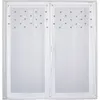 Image de Paire de vitrages droits sablés avec top à coeurs - Beige - 60 x 160 cm