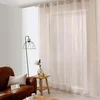 Image de Rideau Voilage Xxl Effet Lin "maya" 300x240cm Naturel