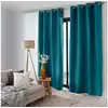 Image de Rideau thermique occultant nordica 135x240cm bleu canard 1-H2042BCAR135240